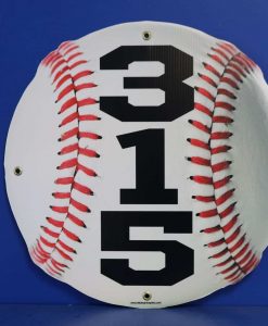 Coroplast sign with grommets.